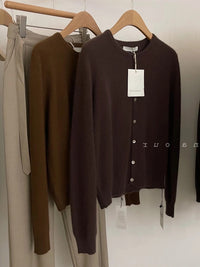 Raccoon Velvet Short Thickened Coat Cardigan Women's Design Sense Niche Small Wool Sweater