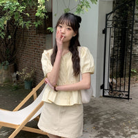 Puff Sleeve Shirt Summer Women's Clothing