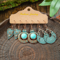 Vintage Earrings Women's Geometric Tassel Earrings Bohemia