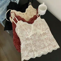 Womens Slim-fit Lace Camisole Base Layer Underwear
