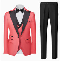 Korean-style Slim-fit Three-piece Suit Set