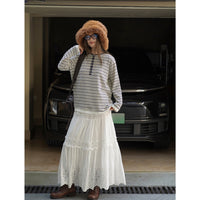 Womens Fashion Hollowed-Out Lace Petal Skirt