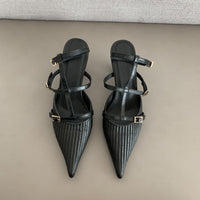 Empty Sandals Behind Women's Baotou