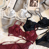 Ultra-thin Underwear Big Breast Small French Thin Lace Bra