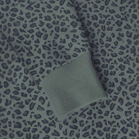 Womens Loose Versatile Casual Leopard-Print Hoodie