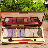 9-color Eyeshadow Palette Gold Pearlescent Earth Color Does Not Bloom