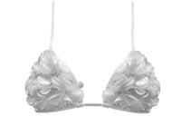 Europe and America sexy beach beach three-dimensional flower hanging neck two-piece bikini
