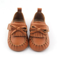 Leather Tassel Bow Peas Shoes British Style