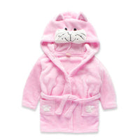 Boys And Girls Cartoon Animal Modeling Facecloth Bathrobe