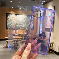 Square Laser Colorful Love Phone Case