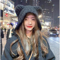 Cute Bear All-matching Warm Woolen Knitted Hat