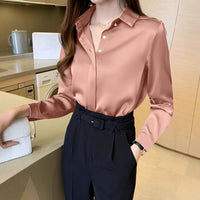 Womens Black Wrinkle-Resistant Shirt