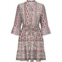 Elegant Relaxed-fit Strap Print Dress