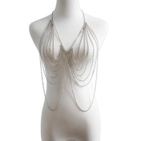 Fashion Multi Layered Fringe Diamond Body Chain