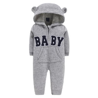 Double layer sweater baby one-piece romper