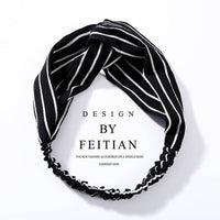 Fabric cross-knotted bow chiffon floral headband