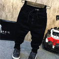 Boy's personality thickening plus velvet jeans children's jeans