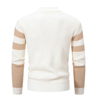 Men's Knitwear Fashion Colorblock Korean Style Mock Neck Sweater Bottoming Shirt Sweater Fashion