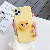 Bracket shell cartoon anti-fall mobile phone case