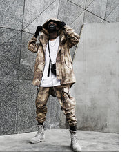 Loose straight camouflage dead fly beam pants men's tide brand performance wind casual pants hip hop overalls