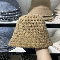 Korean Style Simple Knitted Fisherman Hat Women