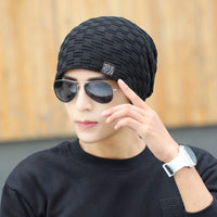 New style, cashmere and warm men's hat for autumn and winter outdoor knitted caps