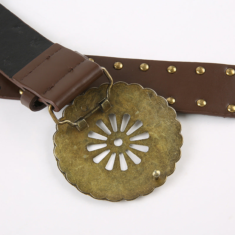 Metal Disc SUNFLOWER Hollow Corns Belt