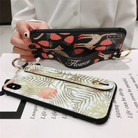 Wristband cartoon strawberry leopard phone case