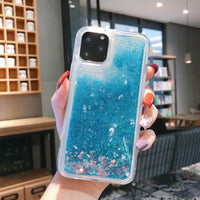Compatible with Apple , Glitter liquid mobile phone case
