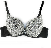 Punk Lady Goth Diamante Costume Bra