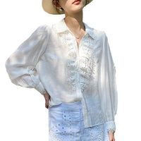 Women's Long Sleeve French Style Design Socialite Style Commuter Women's Shirt European And American