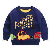 Children's Autumn And Winter New Double-layer Cotton Sweater