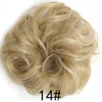 New Trendy Design Women Wavy Curly Messy Hair Bun Synthetic