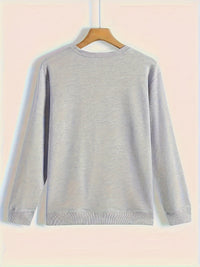 Casual Long Sleeve Sweatshirt Women's Clothing