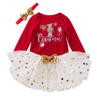 Three-piece baby girl TUTU skirt suit