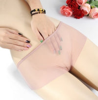 White Transparent Panties Women's  Lace Thin Mesh