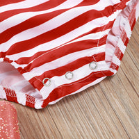 Striped star print jumpsuit