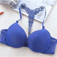 Pure Color Simple Glossy Sexy Girly Underwear With Y-strap
