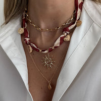 Sweet Edgy And Spicy Silk Scarf Style Colorful Necklace