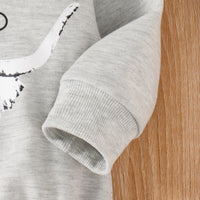 Long Sleeved Cartoon Letter Print Hoodie Top In Children Leisure Hoodie