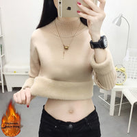 Womens One-Piece Fleece Mock-Neck Sweater
