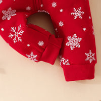 Baby Christmas Sweater Fabric Ears Hooded Jumpsuit Baby Romper