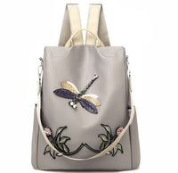 Oxford cloth embroidered backpack