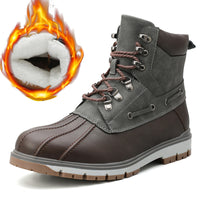 High-cut warm and fleece tooling cotton boots