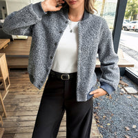 Casual Holiday Button Long-sleeved Coat For Women