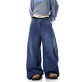 American Retro Design Large Pocket Machete Jeans