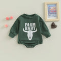 0-18m Autumn Boy Sweatshirt Jumpsuit Long Sleeve Farm Baby's Printed Jumpsuit