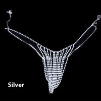Ornament Rhinestone T-back Female Body