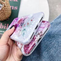Shell pattern flower phone case
