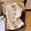 Loose-fitting Single-breasted Layered Top For Winter